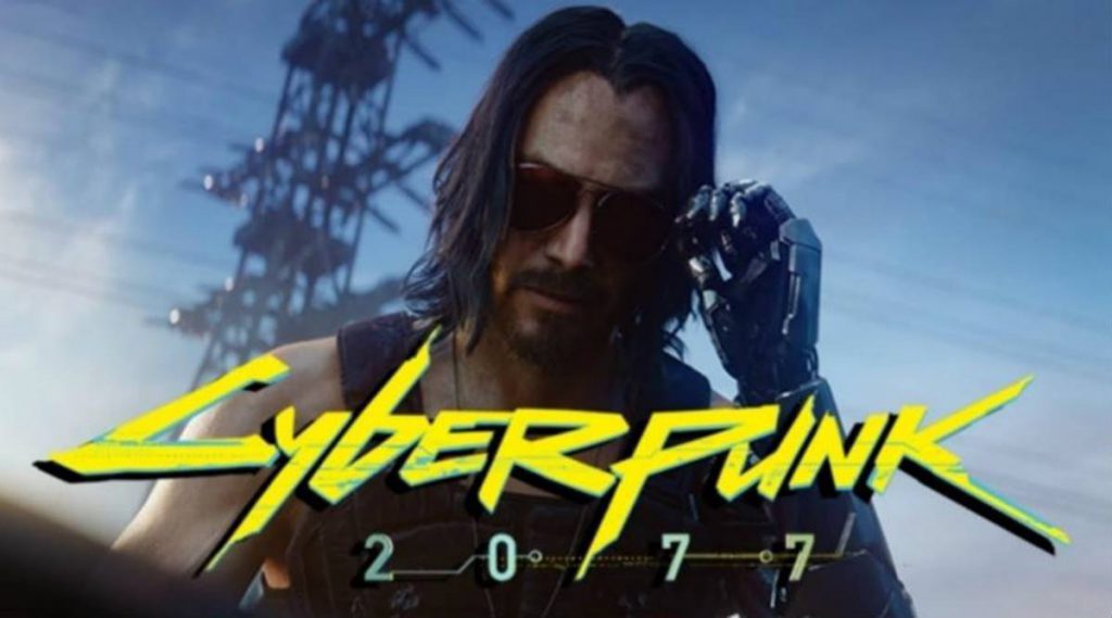 Cyberpunk 2077 la locandina che mostra la collaborazione con Keanu Reeves