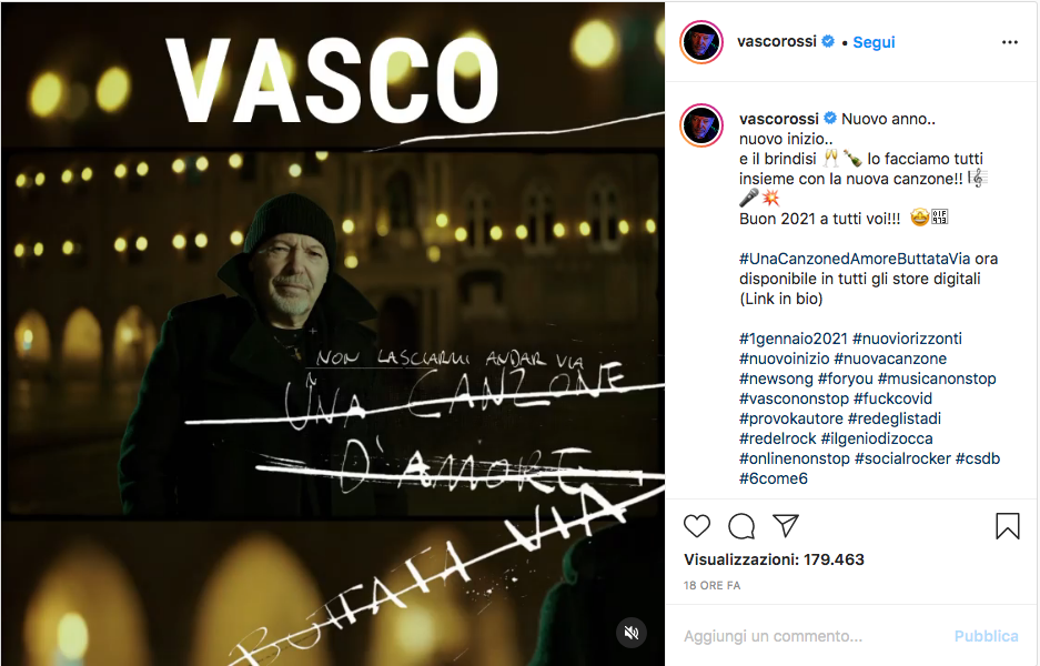 VASCO ROSSI il nuovo singolo