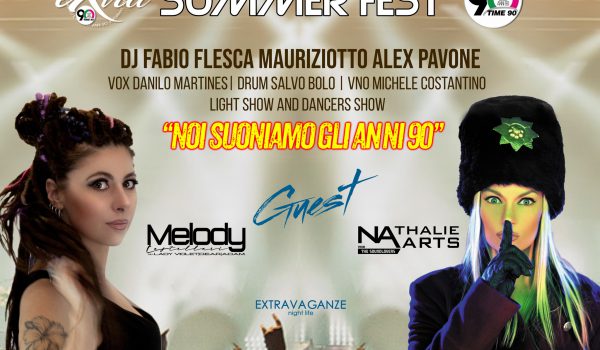 SUMMER FEST – L’IPPODROMO DI PALERMO SI “TINGE” ANNI 90!!! Sul palco Nathalie Aarts from Soundlovers e Melody Aka Violet
