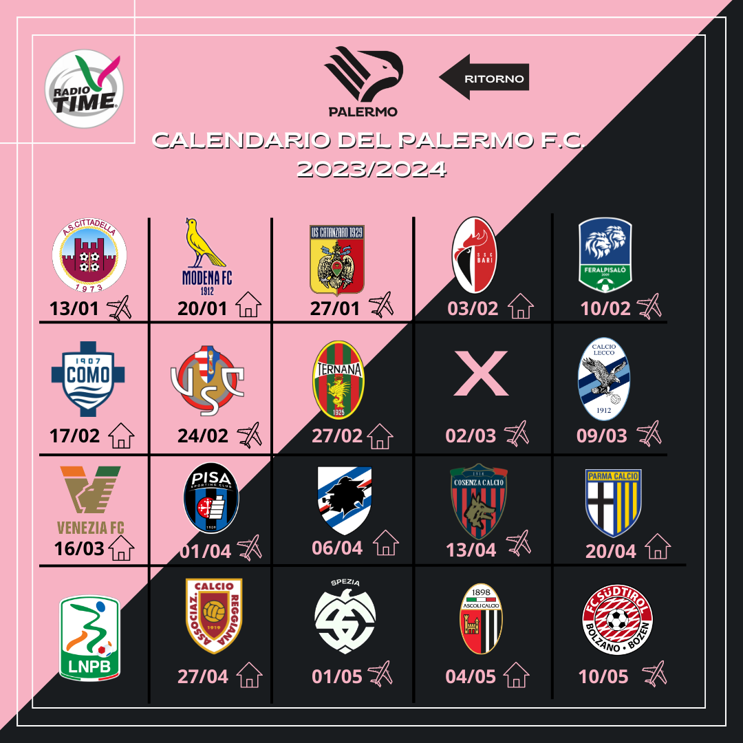 Calendario serie b palermo