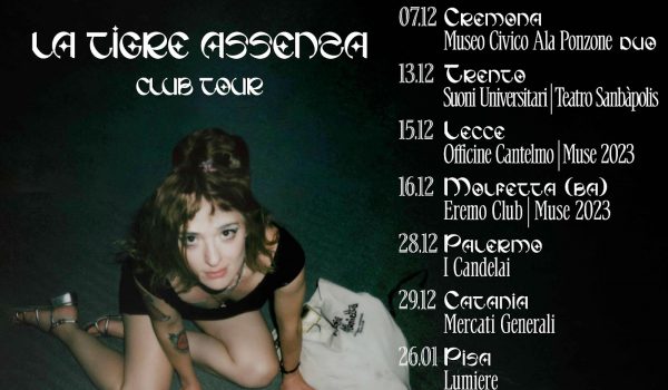 Maria Antonietta in tour anche in Sicilia “LA TIGRE ASSENZA CLUB TOUR”