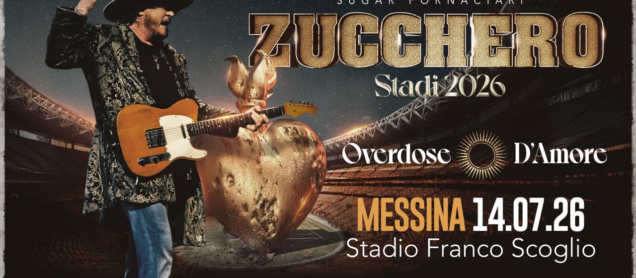 Zucchero in concerto a Messina il 14 luglio 2026: unica tappa siciliana del tour “Overdose d’Amore”